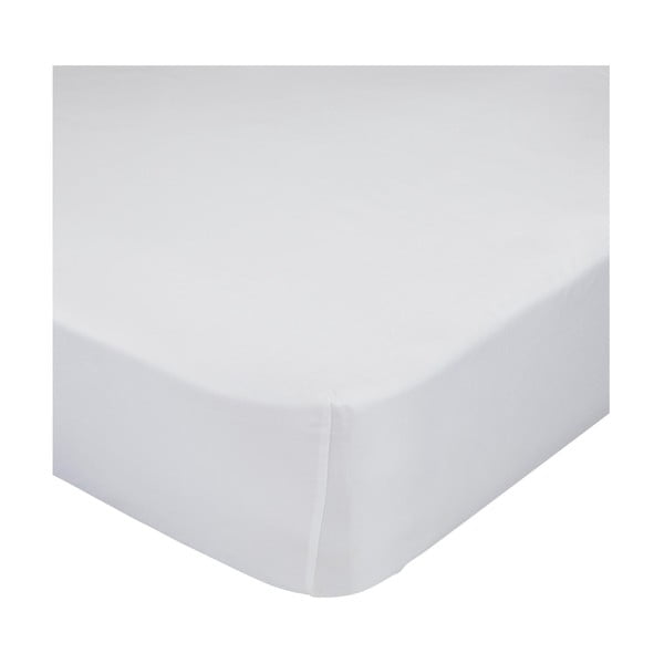 Białe elastyczne prześcieradło bawełniane Happy Friday Basic, 60x120 cm