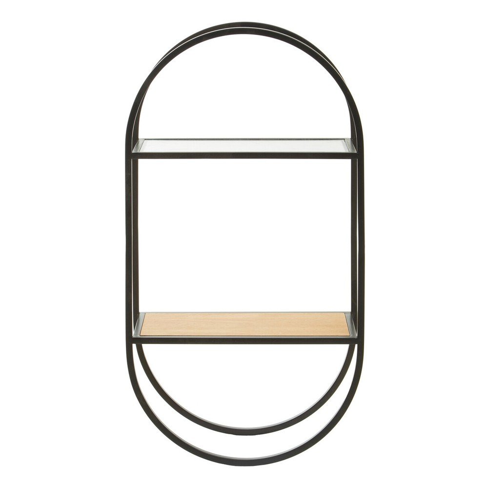 Czarna/w naturalnym kolorze wielopoziomowa metalowa półka 35 cm Mataram – Premier Housewares (zdjęcie 3)