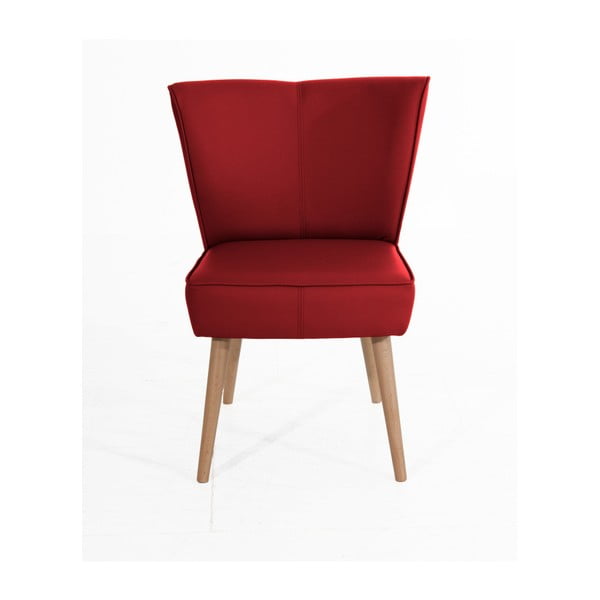 Czerwony fotel z imitacji skóry Max Winzer Beni Imitation