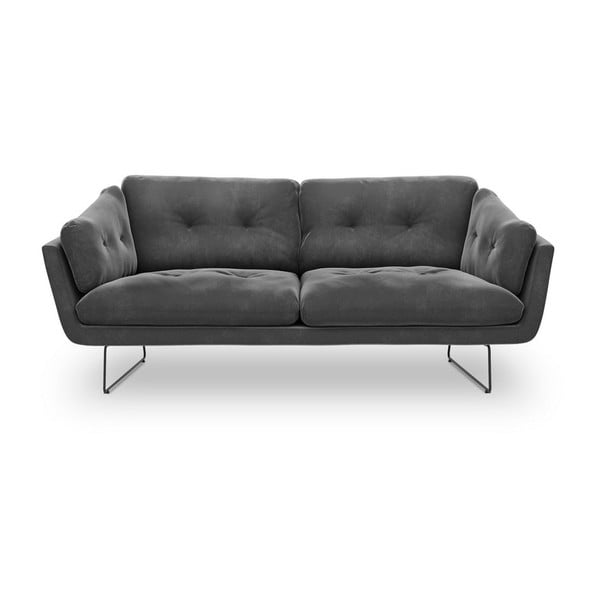 Ciemnoszara sofa z aksamitnym obiciem Windsor & Co Sofas Gravity