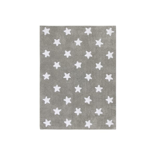 Szary dywan bawełniany wykonany ręcznie Lorena Canals Stars, 120x160 cm