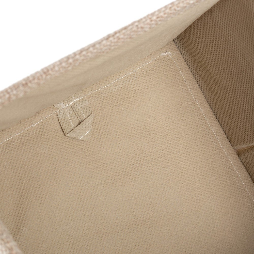 Beżowe tekstylne pojemniki zestaw 2 szt. 14x12x12 cm Sandy – Compactor (zdjęcie 11)