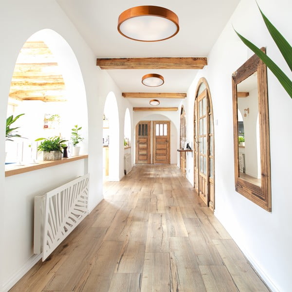 Koniakowa lampa sufitowa ze szklanym kloszem ø 47 cm Eveline – LAMKUR-image-1