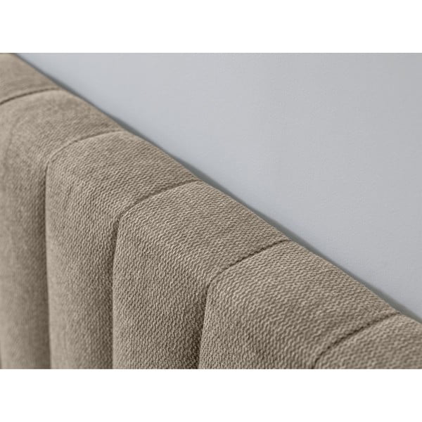 Beżowo-naturalne łóżko dwuosobowe ze stelażem 180x200 cm Oceane – Bobochic Paris-image-3