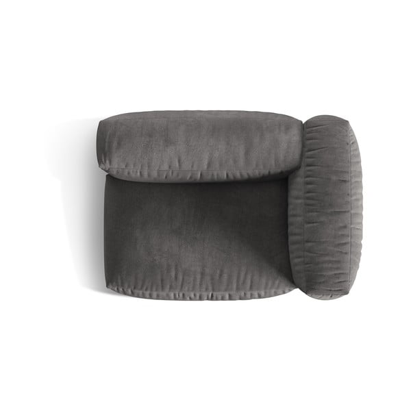 Szary aksamitny moduł sofy (prawostronny) Martina – Micadoni -image-3