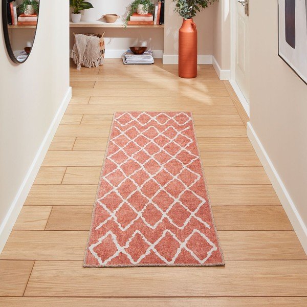 Pomarańczowy chodnik odpowiedni do prania 76x230 cm Coral Orange – Think Rugs-image-1