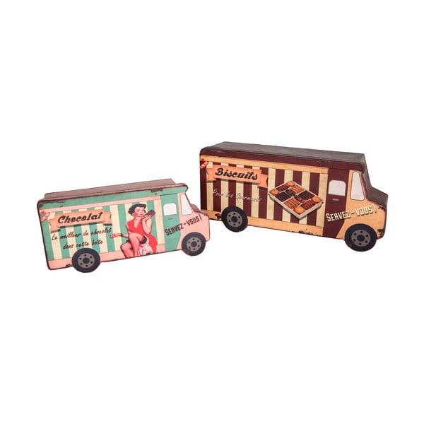 Zestaw 2 pudełek Biscuit Van