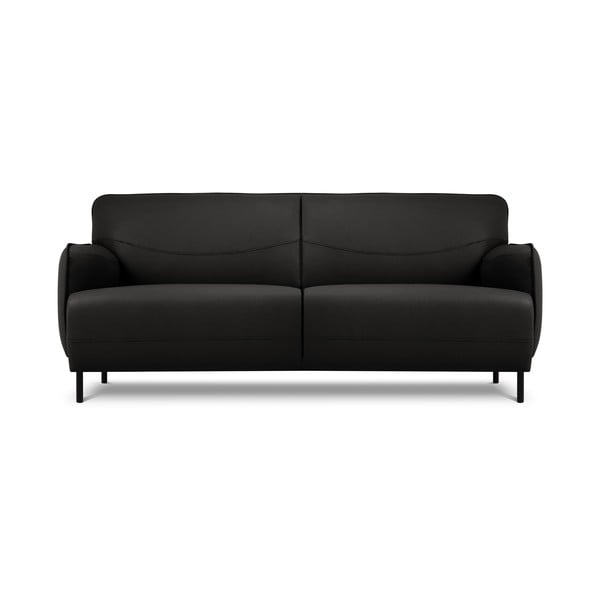 Czarna skórzana sofa Windsor & Co Sofas Neso, 175x90 cm