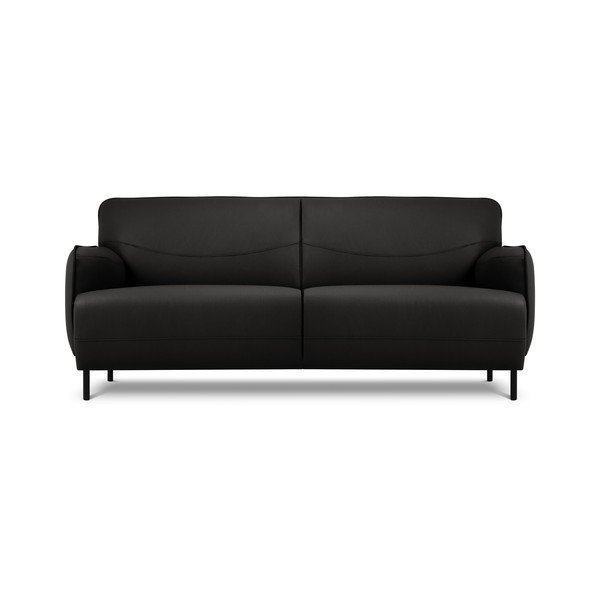 Czarna skórzana sofa Windsor & Co Sofas Neso, 175x90 cm