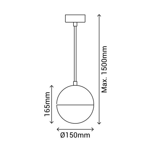 Czarna lampa wisząca SULION Eclipse, wys. 150 cm-image-2