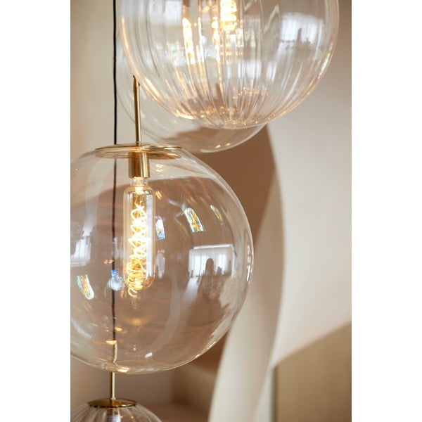 Lampa wisząca w kolorze brązu ze szklanym kloszem ø 40 cm Medina – Light & Living-image-2