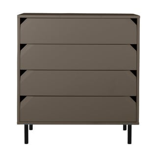 Ciemnoszara wysoka komoda 90x96 cm Corner – Tenzo