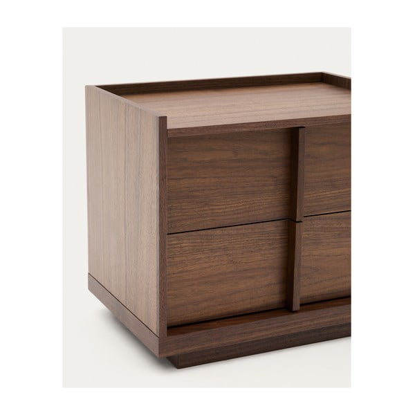 Ciemnobrązowa szafka nocna w dekorze orzecha Onix – Kave Home-image-4