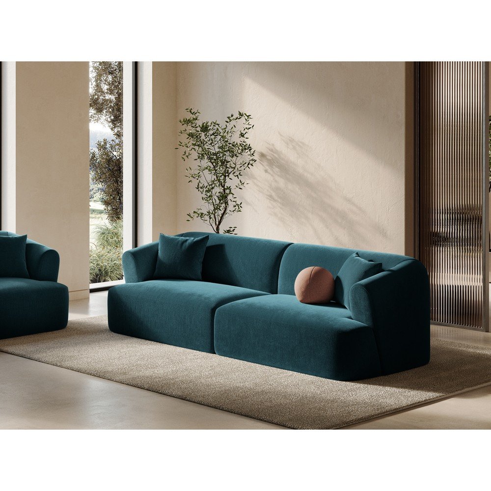 Morska aksamitna sofa 255 cm Campi – Cosmopolitan Design (zdjęcie 5)