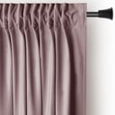 Jasnobrązowa aksamitna zasłona częściowo zaciemniająca (dimout) 140x245 cm Pleat – Restilo