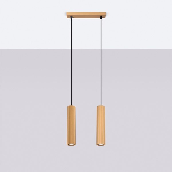 Lampa wisząca w kolorze złota Gleam – Sollux-image-4