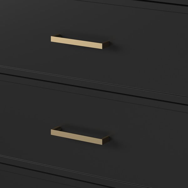 Czarna komoda CosmoLiving by Cosmopolitan Westerleigh, 144x85 cm-image-1