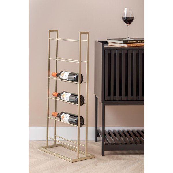 Metalowy regał na wino w kolorze złota liczba butelek 5 38x84,5x20 cm Single Floor – PT LIVING-image-1