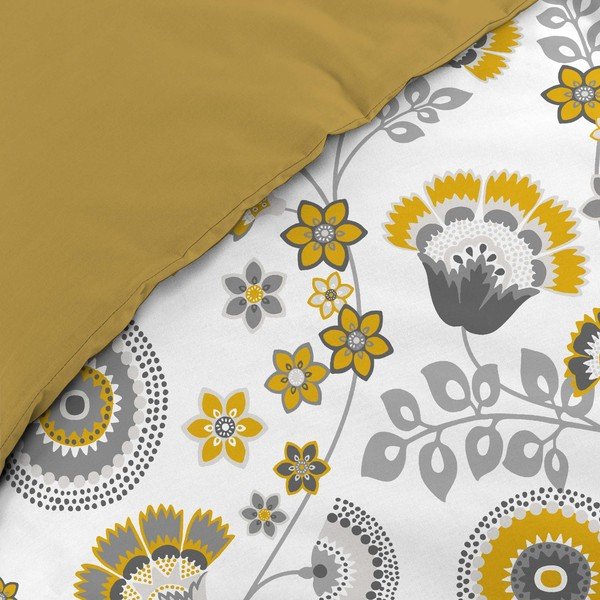 Muślinowa pościel dwuosobowa w biało-żółtym kolorze 260x240 cm Garance – douceur d'intérieur-image-4