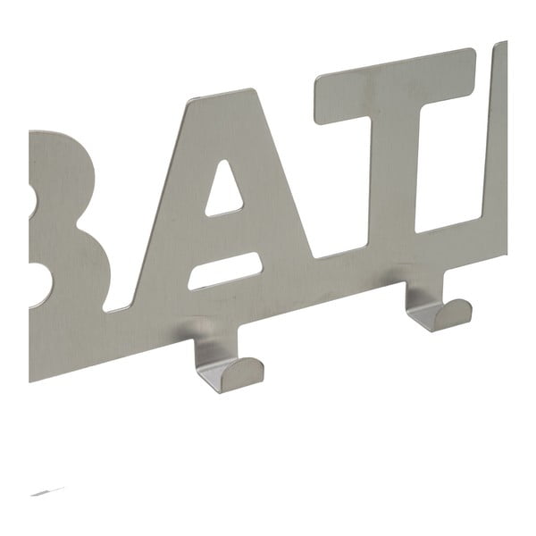 Metalowy wieszak na drzwi w kolorze matowego srebra 32 cm Bath – Casa Selección-image-2