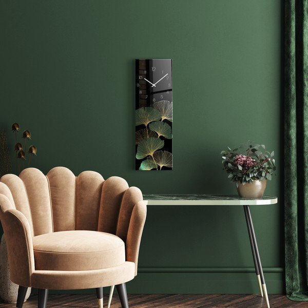 Szklany zegar ścienny Gingko – Styler-image-3