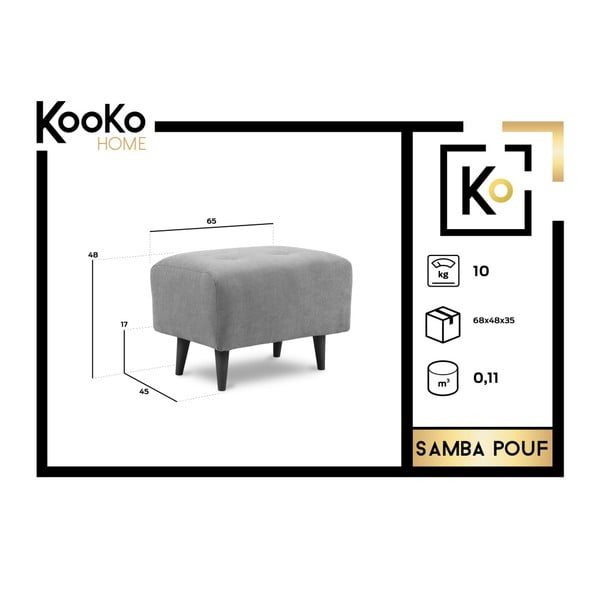 Szary podnóżek Kooko Home Samba-image-1