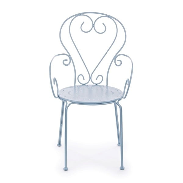 Jasnoniebieskie krzesło ogrodowe Ina