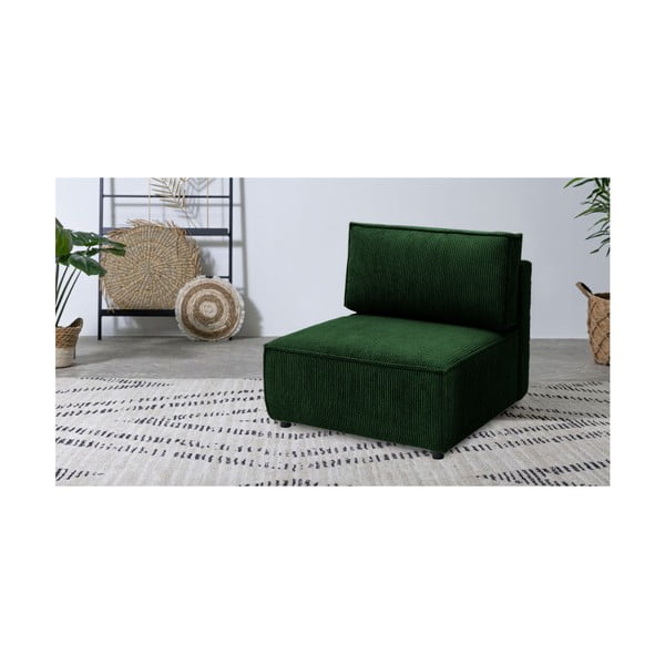 Zielony sztruksowy moduł sofy (moduł środkowy) Nihad modular – Bobochic Paris-image-1