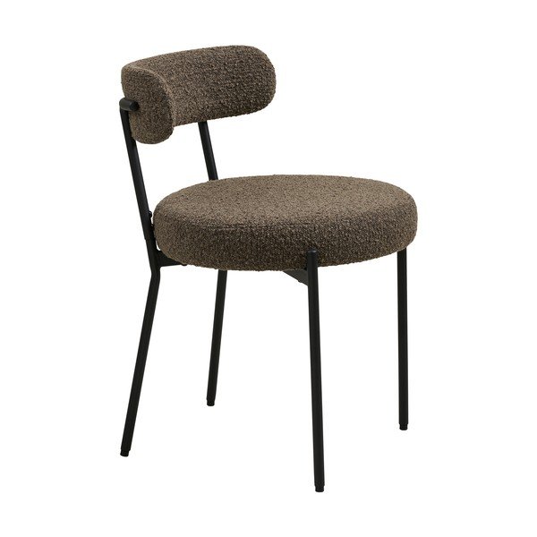 Brązowe tapicerowane krzesło Badalona – House Nordic-image-2