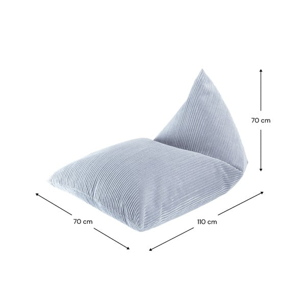 Niebieski sztruksowy dziecięcy worek do siedzenia Big Lounger – Wigiwama-image-2