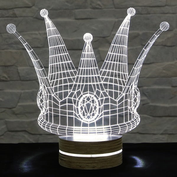 Lampa 3D stołowa Crown