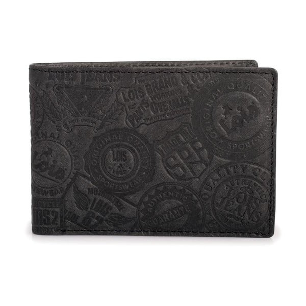 Skórzany portfel męski LOIS no. 708, czarny