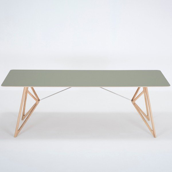 Stół z litego drewna dębowego 220x90 cm Tink – Gazzda-image-4