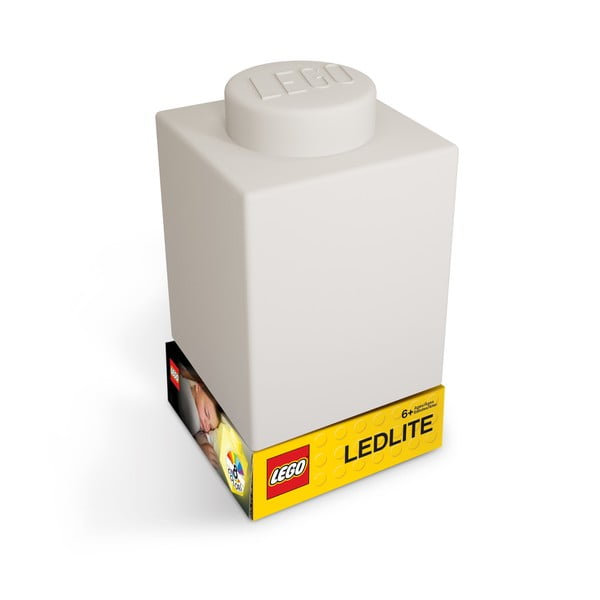 Biała silikonowa lampka nocna LEGO® Classic Brick