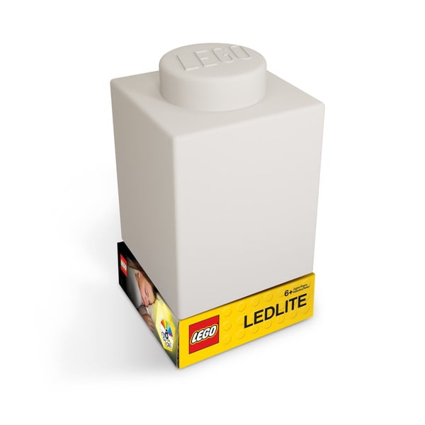 Biała silikonowa lampka nocna LEGO® Classic Brick