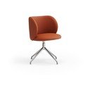 Pomarańczowy tapicerowany fotel jadalniany Mogi – Teulat