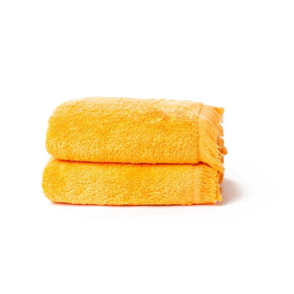 Komplet 2 żółtych ręczników z czystej bawełny Casa Di Bassi, 50x90 cm