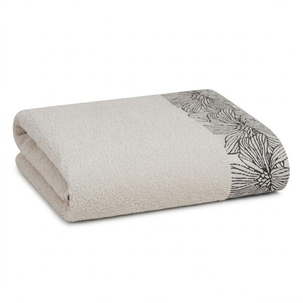 Bawełniany ręcznik frotte w kolorze kości słoniowej 50x100 cm Valencia – My House