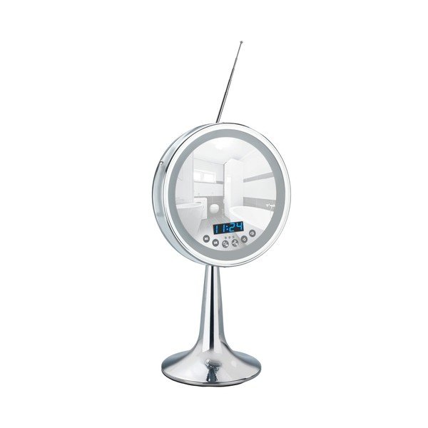 Stojące lusterko kosmetyczne z oświetleniem LED i radiem Wenko Imperial-image-1