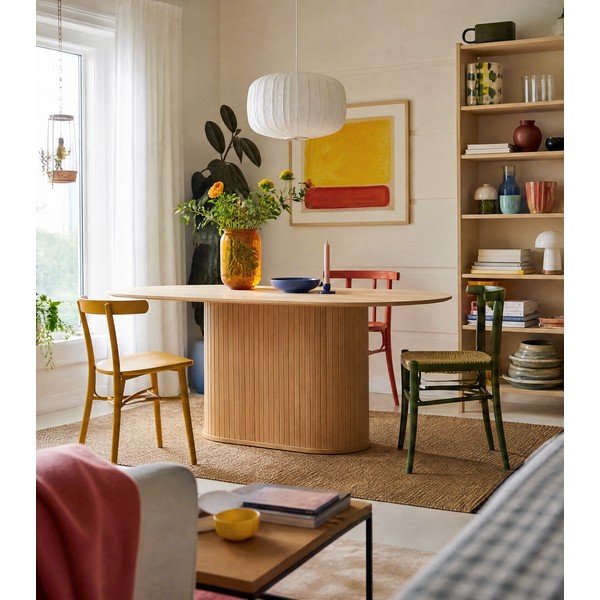 Stół z blatem w dekorze dębu 95x180 cm Nola – Unique Furniture-image-1