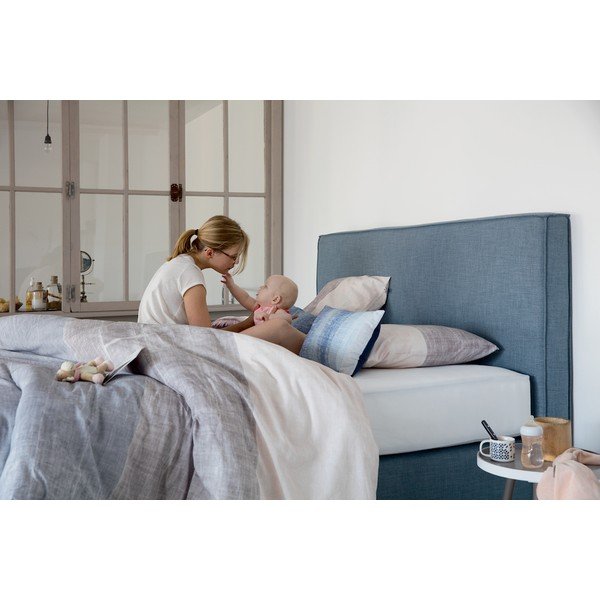 Niebieskie łóżko kontynentalne Revor Milano, 160x200 cm-image-4