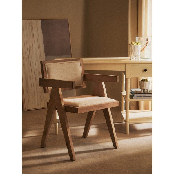 Tapicerowane krzesło w naturalnym kolorze Cebu – Premier Housewares-image-1