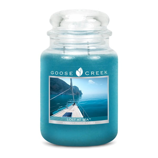 Świeczka zapachowa w szklanym pojemniku Goose Creek Zagubione w morzu, 150 h