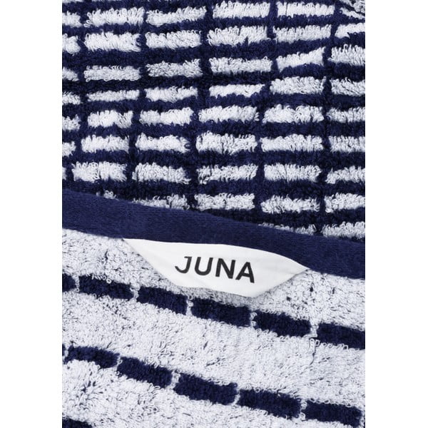 Biały/niebieski ręcznik z mieszanki bambusa frotte 50x100 cm Nuance – JUNA-image-2