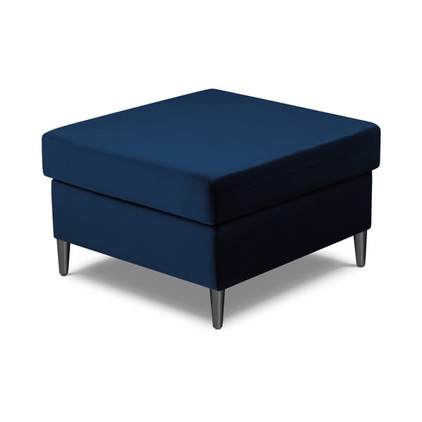 Niebieski aksamitny podnóżek Kyoto – Cosmopolitan Design-image-2