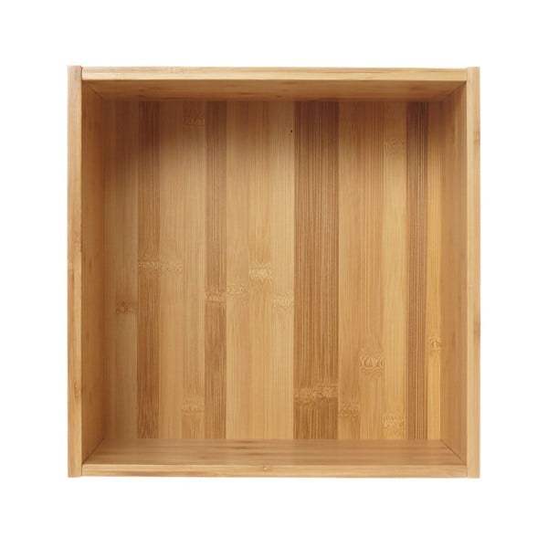 Półka ścienna z drewna bambusowego Furniteam Design, 35x35 cm