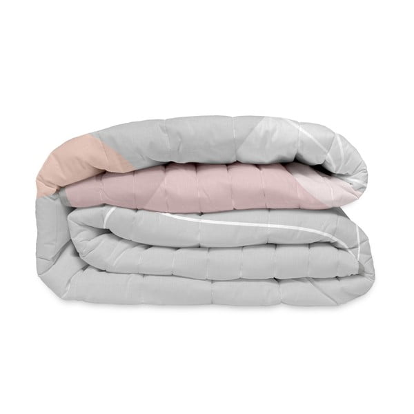 Różowo-szara bawełniana narzuta pikowana 180x260 cm Range – Blanc-image-4