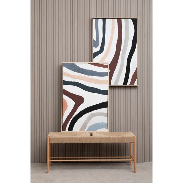 Obrazy zestaw 2 szt. z ramą w zestawie/na płótnie 63x93 cm Astratto – Premier Housewares-image-4