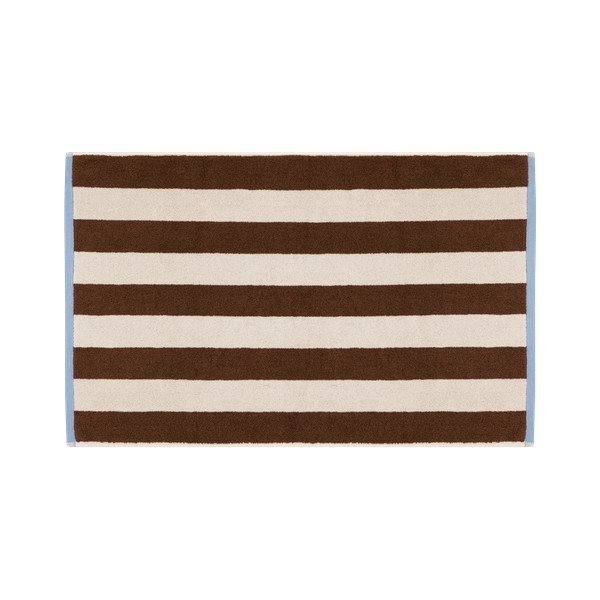 Brązowy/kremowy tekstylny dywanik łazienkowy 50x80 cm Gobo – noo.ma