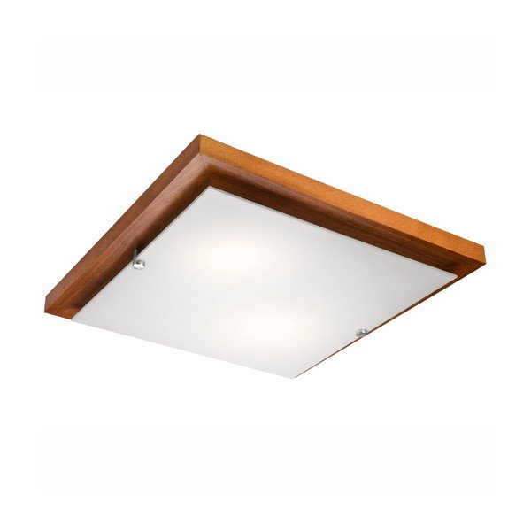 Brązowa lampa sufitowa 35x35 cm Pedro – LAMKUR
